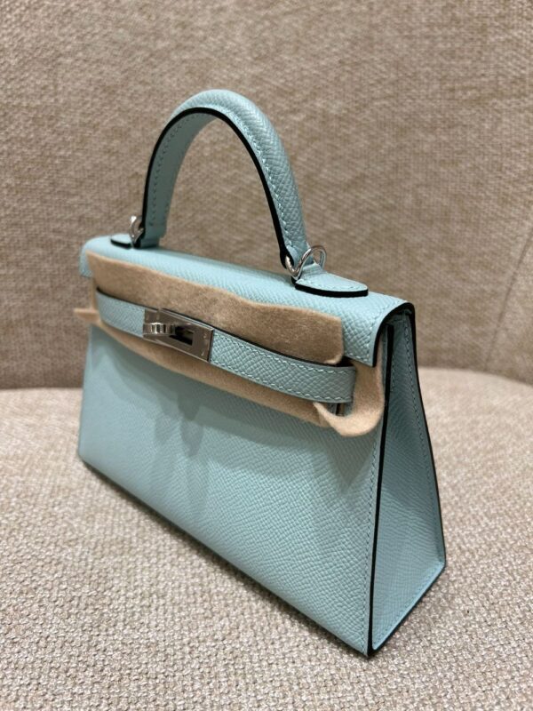 Hermes Bag Kelly mini  Blue 19cm*12cm*5.5cm