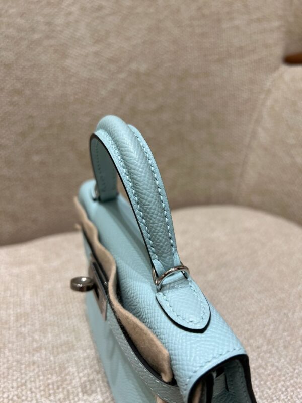 Hermes Bag Kelly mini  Blue 19cm*12cm*5.5cm