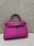 Hermes Bag Kelly mini  Pink 19cm*12cm*5.5cm