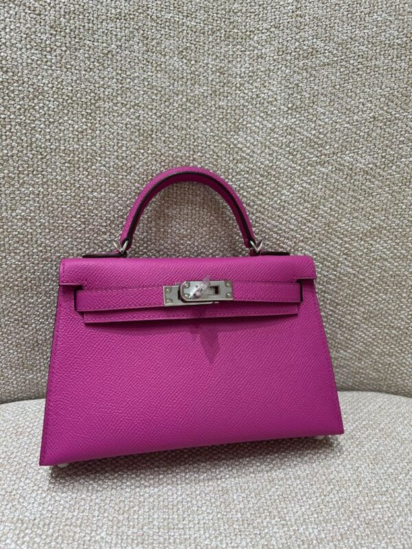 Hermes Bag Kelly mini  Pink 19cm*12cm*5.5cm