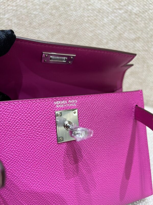 Hermes Bag Kelly mini  Pink 19cm*12cm*5.5cm