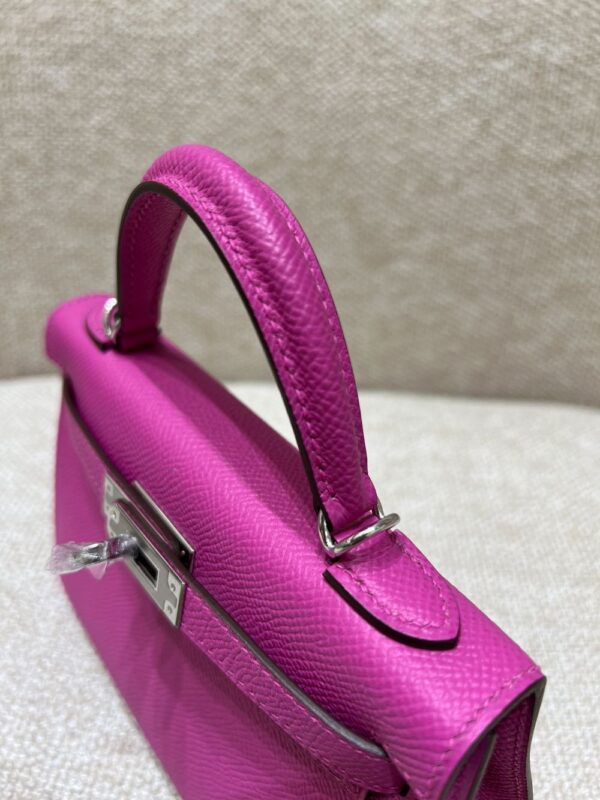 Hermes Bag Kelly mini  Pink 19cm*12cm*5.5cm