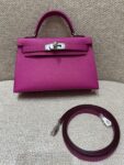 Hermes Bag Kelly mini  Pink 19cm*12cm*5.5cm