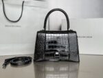Balenciaga Bag Hourglass Plain Weave Black