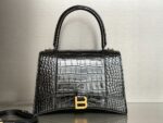Balenciaga Bag Hourglass Plain Weave Black Gold
