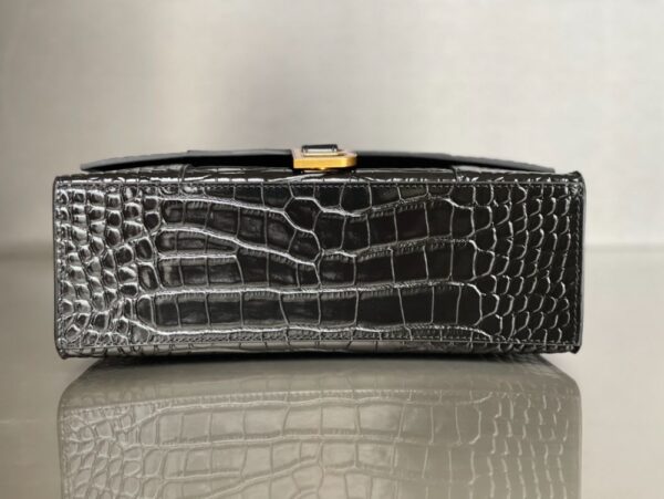 Balenciaga Bag Hourglass Plain Weave Black Gold