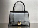 Balenciaga Bag Hourglass Crocodile Pattern Black