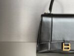 Balenciaga Bag Hourglass Crocodile Pattern Black