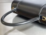 Balenciaga Bag Hourglass Crocodile Pattern Black