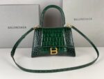 Balenciaga Bag Hourglass Crocodile Pattern  Green