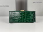 Balenciaga Bag Hourglass Crocodile Pattern  Green
