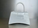 Balenciaga Bag Hourglass Crocodile Pattern  Grey