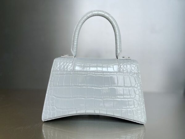 Balenciaga Bag Hourglass Crocodile Pattern  Grey