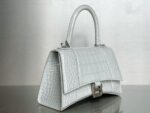Balenciaga Bag Hourglass Crocodile Pattern  Grey