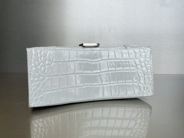 Balenciaga Bag Hourglass Crocodile Pattern  Grey