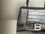 Balenciaga Bag Hourglass Crocodile Pattern Deep Grey