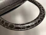 Balenciaga Bag Hourglass Crocodile Pattern Deep Grey