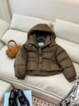 Prada Down Jacket Goose down Short Coffee