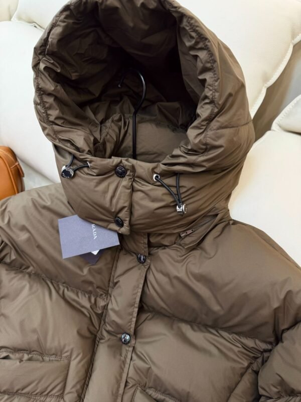 Prada Down Jacket Goose down Short Coffee