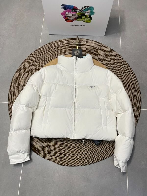 Prada Down Jacket Re-Nylon Bread Clothes White
