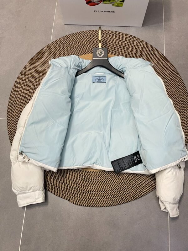 Prada Down Jacket Re-Nylon Bread Clothes White