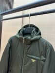 Prada Down Jacket Re-Nylon Green 95 White Duck Down Hooded