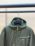Prada Down Jacket Re-Nylon Green 95 White Duck Down Hooded