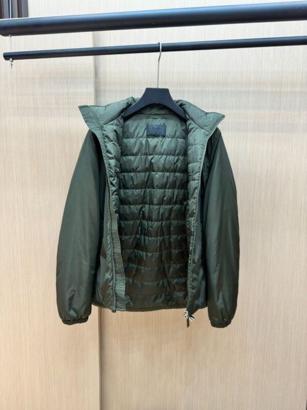 Prada Down Jacket Re-Nylon Green 95 White Duck Down Hooded