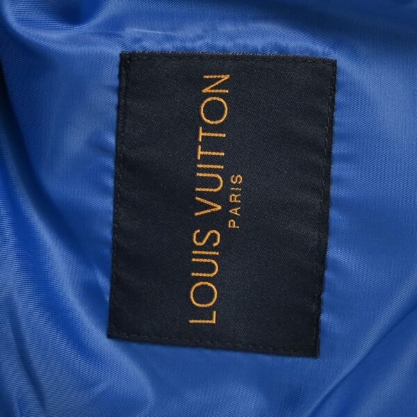 Louis Vuitton V letter embroidered patchwork baseball jacket