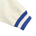 Louis Vuitton V letter embroidered patchwork baseball jacket