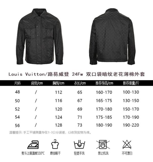 Louis Vuitton 24Fw Old Fashioned Thin Cotton Jacket Black