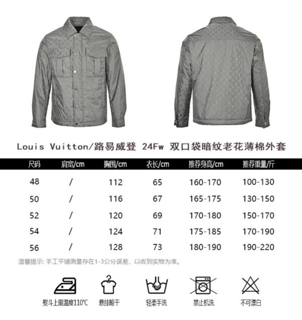 Louis Vuitton 24Fw Old Fashioned Thin Cotton Jacket Grey