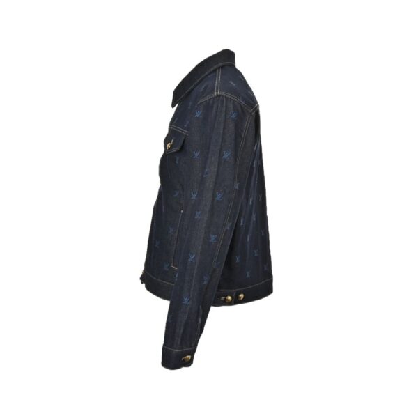 Louis Vuitton 24Fw Logo Embroidered Denim Jacket