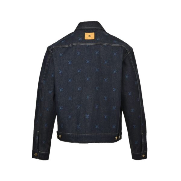 Louis Vuitton 24Fw Logo Embroidered Denim Jacket