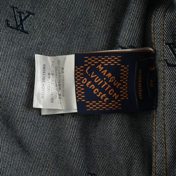 Louis Vuitton 24Fw Logo Embroidered Denim Jacket