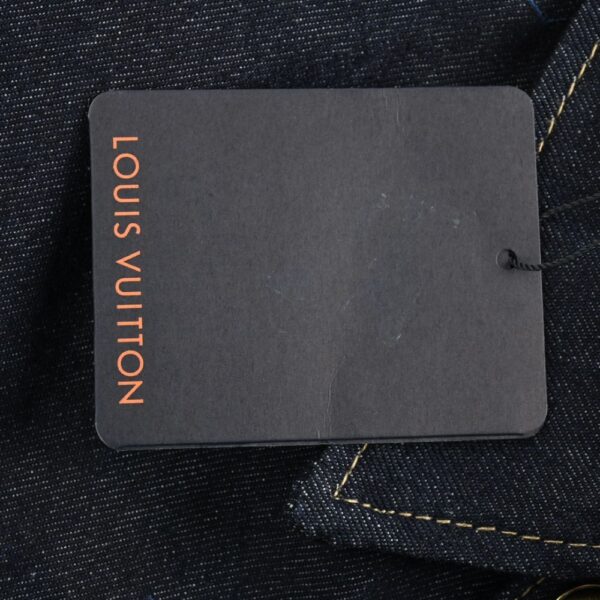 Louis Vuitton 24Fw Logo Embroidered Denim Jacket