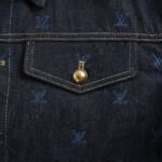 Louis Vuitton 24Fw Logo Embroidered Denim Jacket