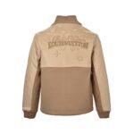 Louis Vuitton Embroidered leather panel jacket