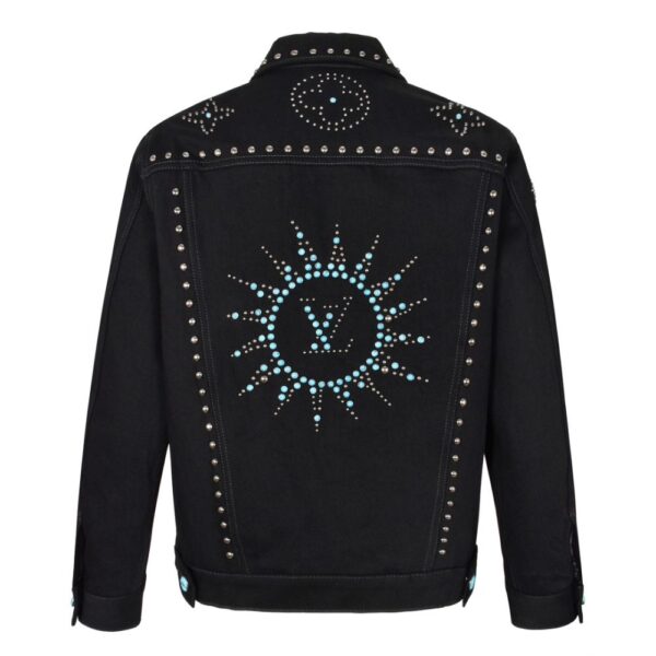 Louis Vuitton 24ss Turquoise studded denim jacket