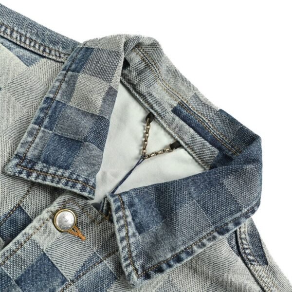 Louis Vuitton Mosaic checkerboard denim jacket