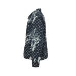 Louis Vuitton Blue denim jacket with monogram peak collar