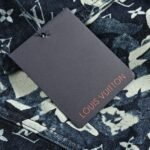 Louis Vuitton Blue denim jacket with monogram peak collar