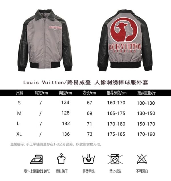 Louis Vuitton Baseball jacket with portrait embroidery