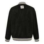 Louis Vuitton Crystal diamond embellished suede baseball jacket