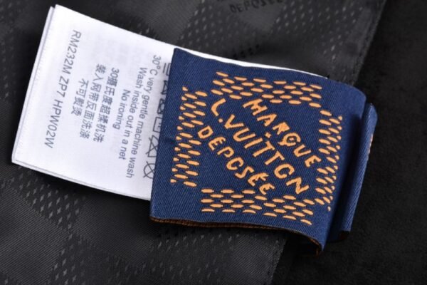 Louis Vuitton Crystal diamond embellished suede baseball jacket