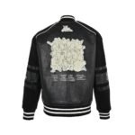 Louis Vuitton Printed leather baseball jacket
