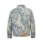 Louis Vuitton Rose Floral Fringe Denim Jacket