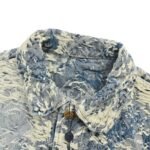 Louis Vuitton Rose Floral Fringe Denim Jacket