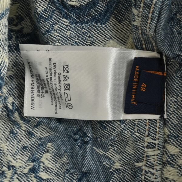 Louis Vuitton Rose Floral Fringe Denim Jacket