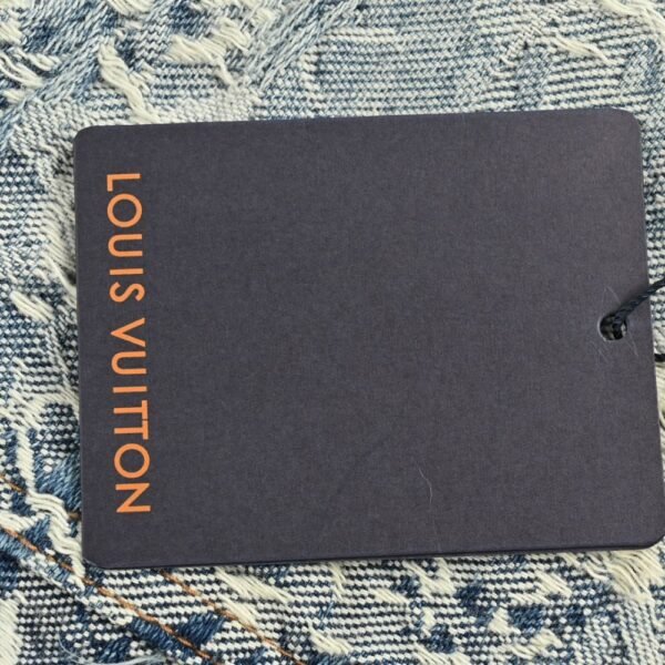 Louis Vuitton Rose Floral Fringe Denim Jacket